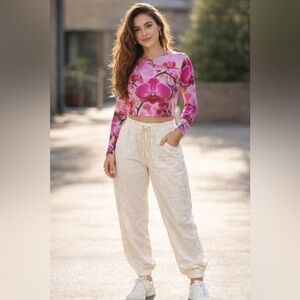 Ryegrass White Joggers